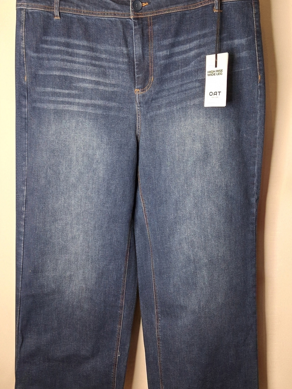 OAT New York High Rise Wide Leg Jeans Dark Wash NWT Size 18W
